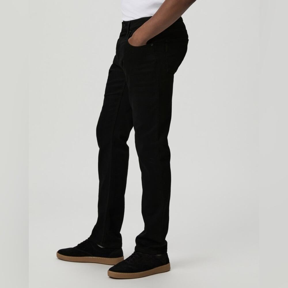 Paige Transcend Federal Slim Straight Jean Black Size 38 Waist